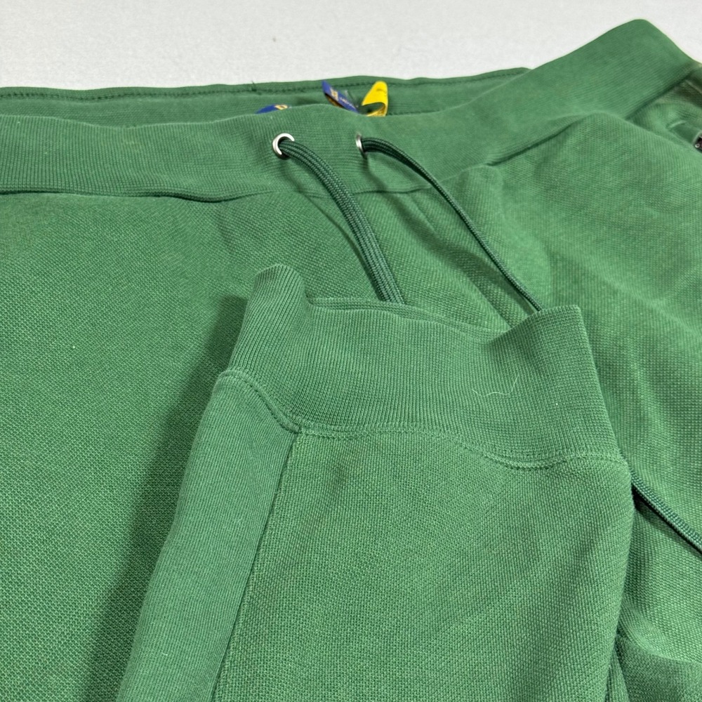 Polo Ralph Lauren Mens Green Double Knit Jogger Sweatpants XXL Yellow Pony Logo